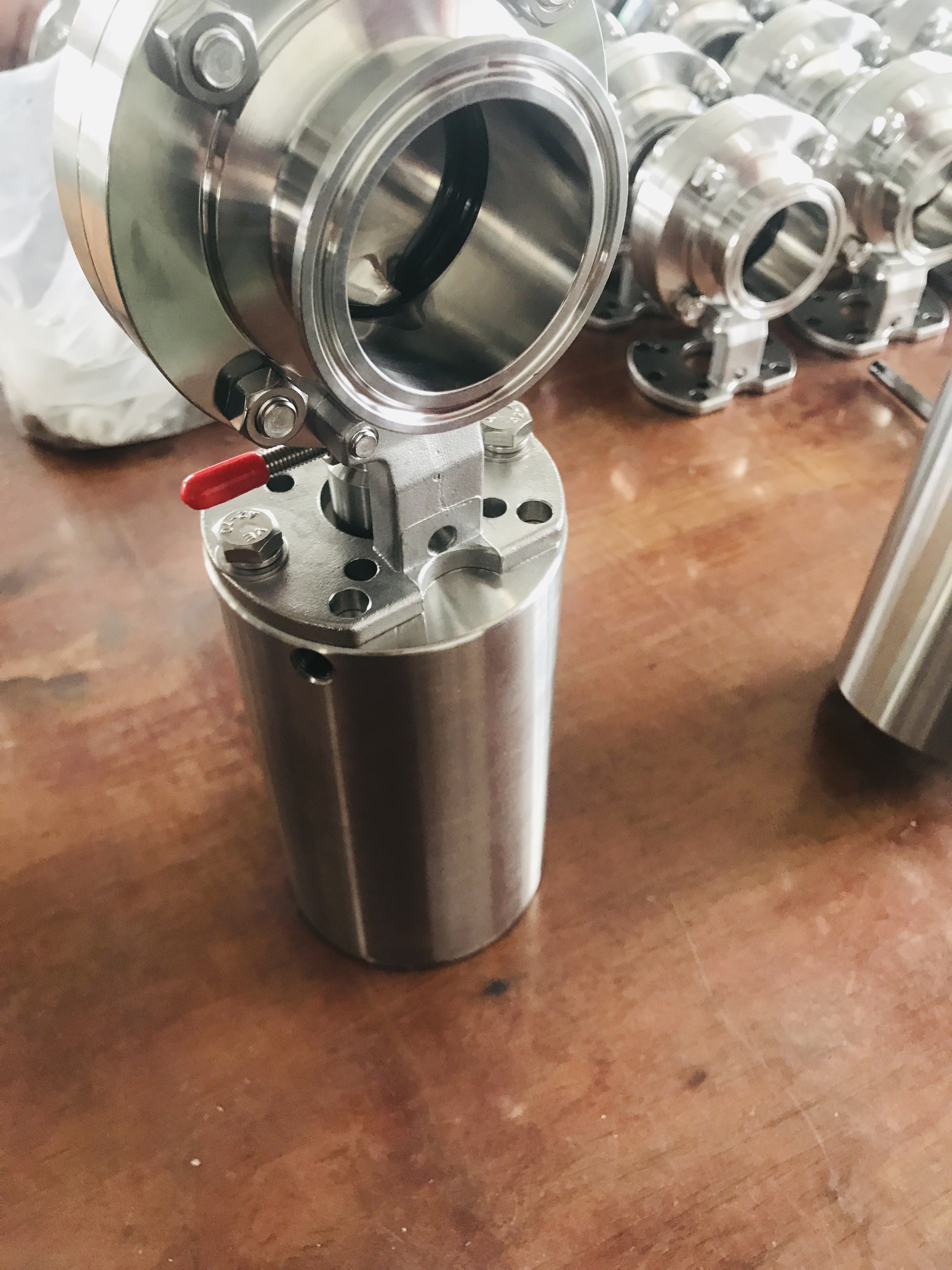 Beer Brewing Equipment Stainless Steel 304/316L Butterfly Valve Food Grade Tri-clamp Pneumatic Butterfly Valve