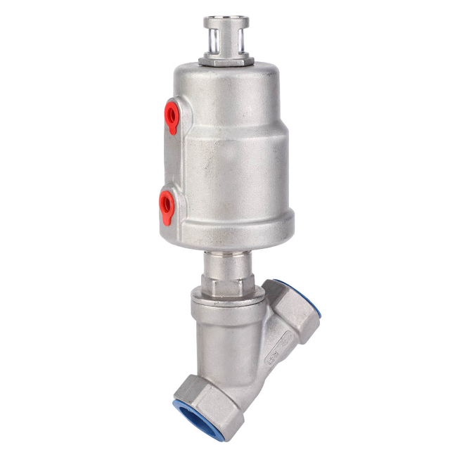 DN15 Sanitary Tri clamp Female Dynamic Balancing Valve Stainless Steel 304/316L 1in Pneumatic 2-way Pneumatic Angle Seat Valve