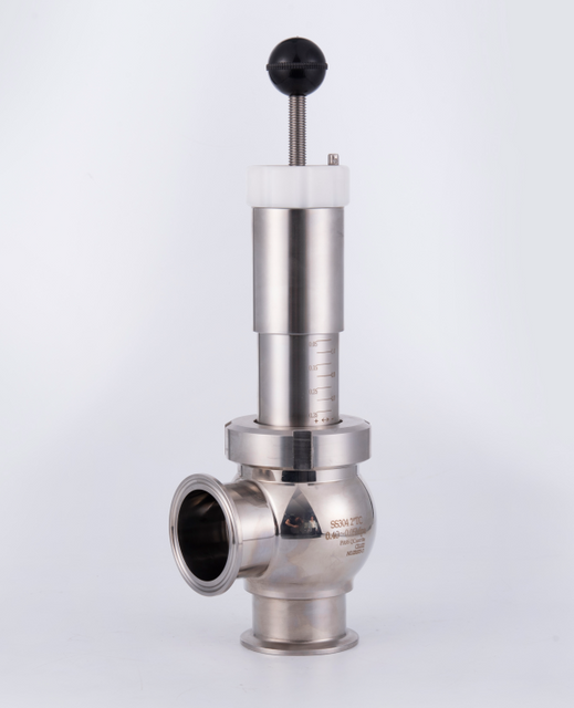Safety Overflow Valve Stainless Steel Sanitary Safety Pressure Relief Ss304 Beer Brewing Equipment Control Valve