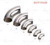 DN25 Inner and Outside Polished Treatment Pipe Fittings Stainless Steel 304 Welding Bend Food Grade Right Angle Elbow