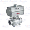 Motorized Ball Valve Stainless Steel Ball Valve for Pneumatic Control Tri Clamp 3 Pc Straight Ball Valve