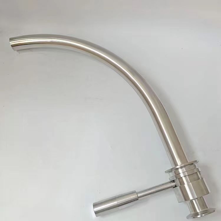 Sanitary Stainless Steel Elbow Valve Manual Clamped Racking Arm Valve One-way Manual Brewing Shaft Valve Rotating Wine Outlet Valve