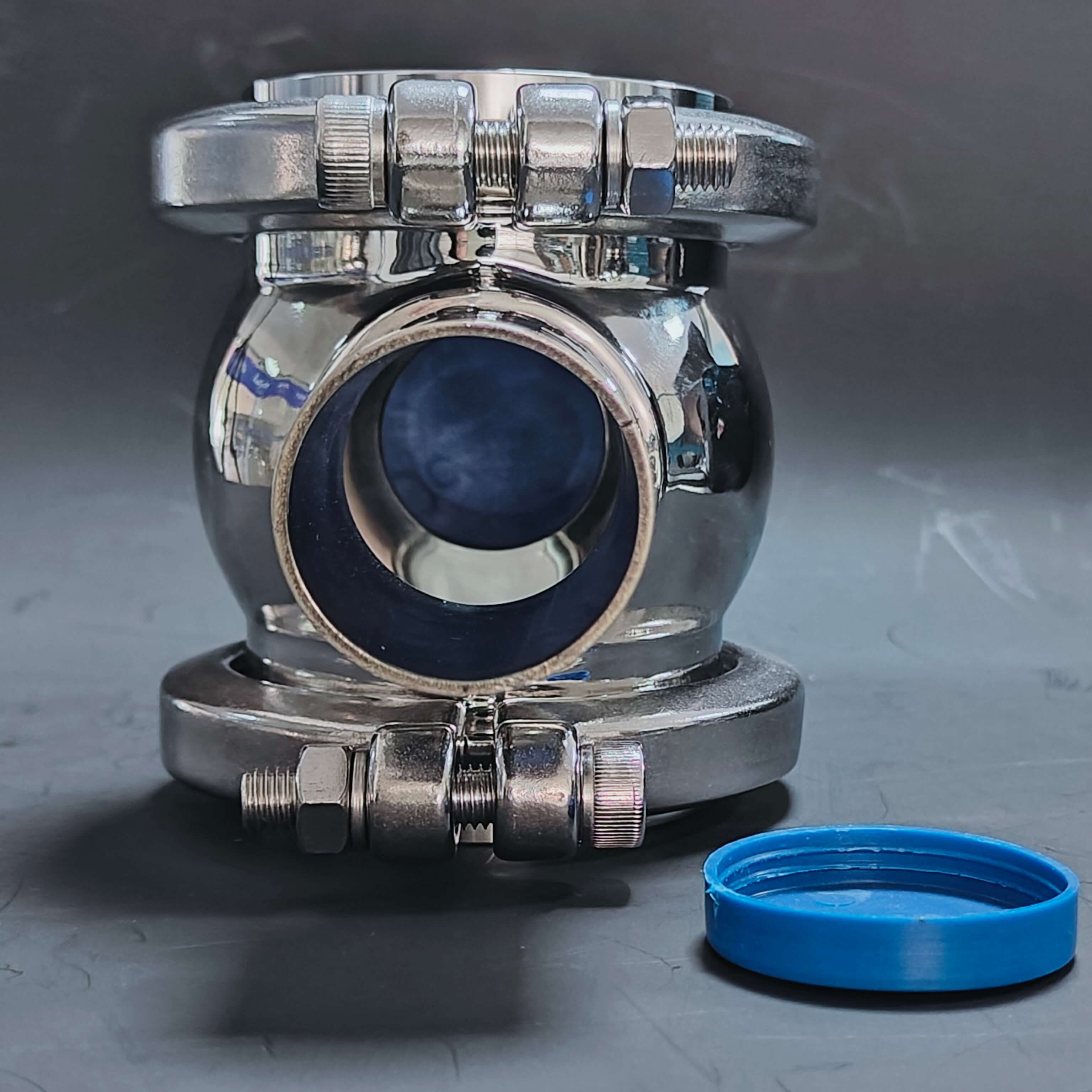 Aomite Sanitary Food Grade No Dead Ends Cross Type Sight Glass Boiler Sight Glass In-line Housing Hygenic Sight Glass
