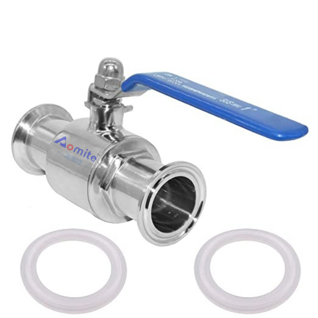 Stainless Steel 304/316L Control Valves Manufacturer Straight Ball Valve 1inch 25mm Clamp 2PC Ball Valves