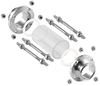 Stainless Steel Sight Glass with Stainless Steel Protective Sleeve Straight Weld Type