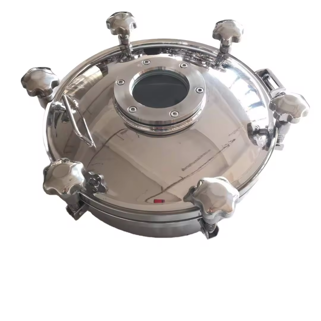 DN400 Brewery Tank Manhole Stainless Steel 304/316L Tank Manways Circular Sanitary Tank 250mm-600mm Manhole Covers