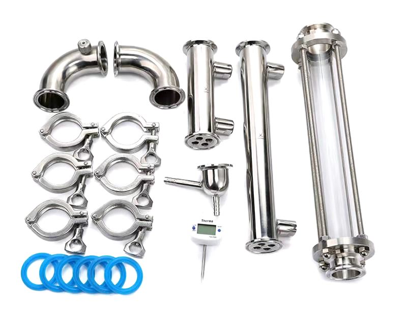Ss304 Beer Brewing Equipment Filter Distillation Tower Filter Pipe Fittings Condenser Tube 