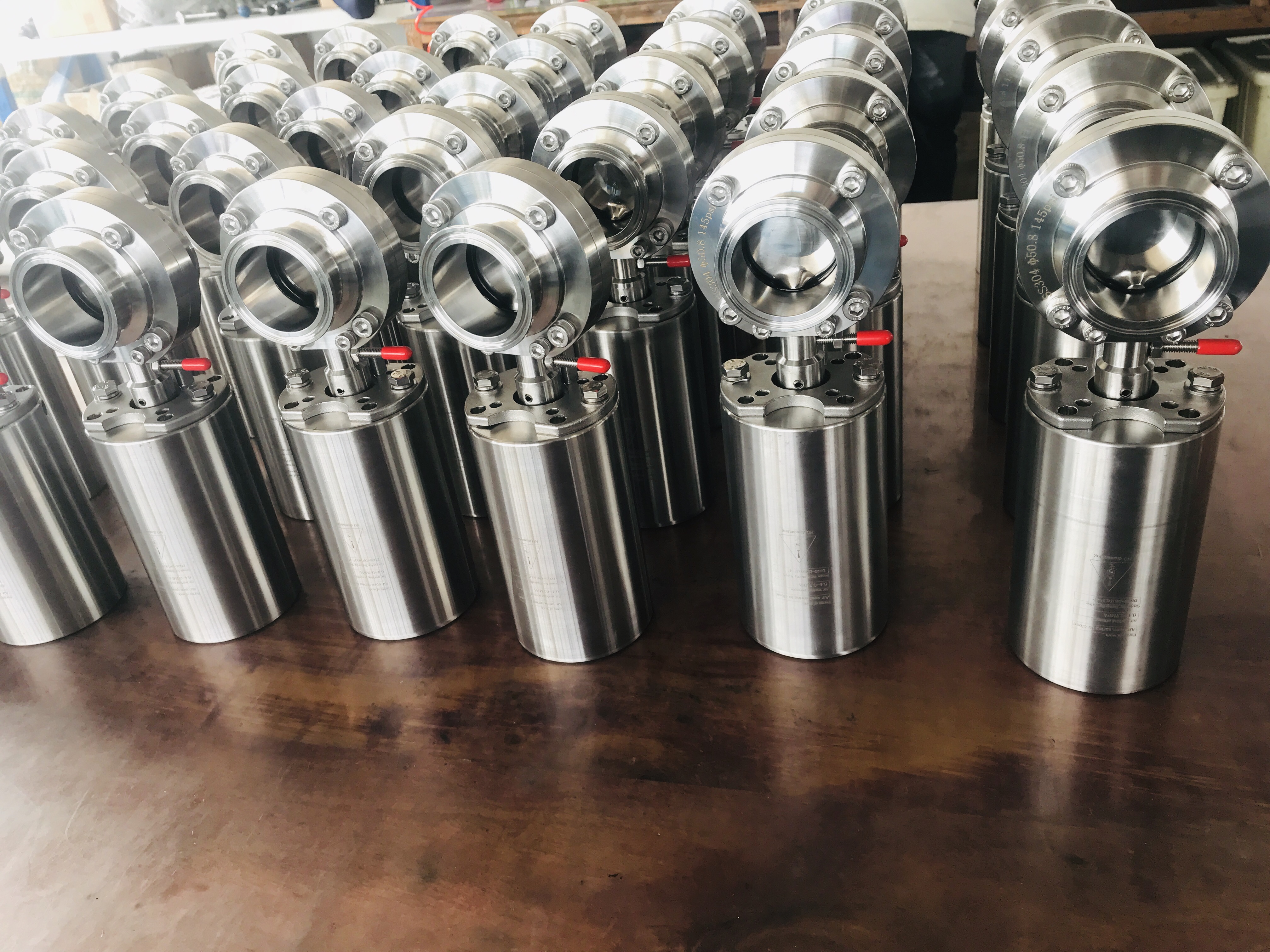 Beer Brewing Equipment Stainless Steel 304/316L Butterfly Valve Food Grade Tri-clamp Pneumatic Butterfly Valve