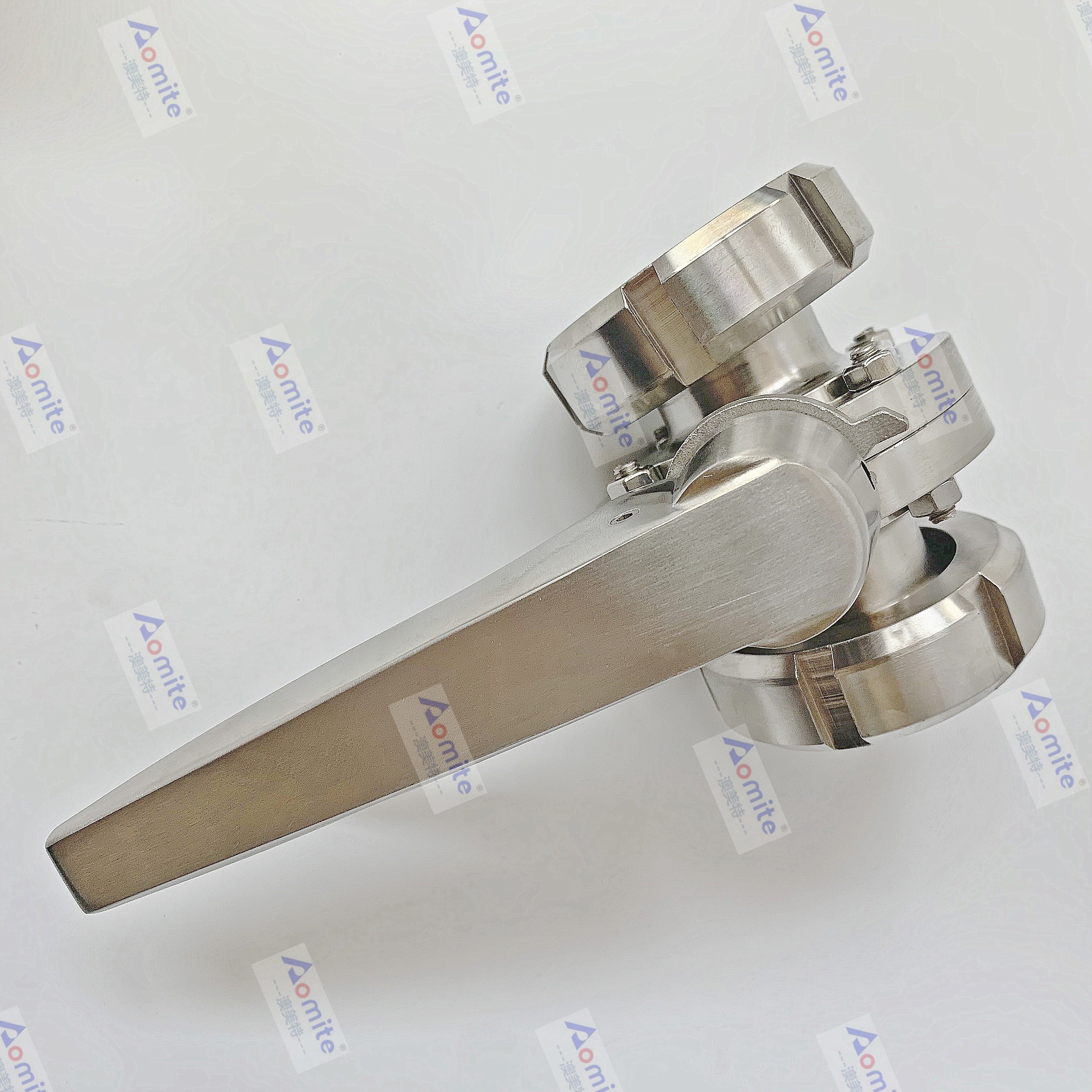 Sanitary Stainless Steel Seal Thread Butterfly Valve with Duckbill Handle