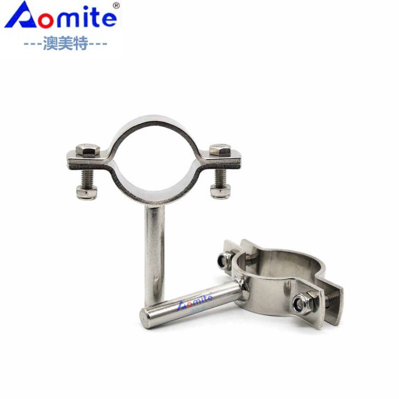 Food Grade Stainless Steel 304/316L Pipe Fittings Beer Brewing Equipment 1inch 2inches 3A Bolt Round Pipe Holder