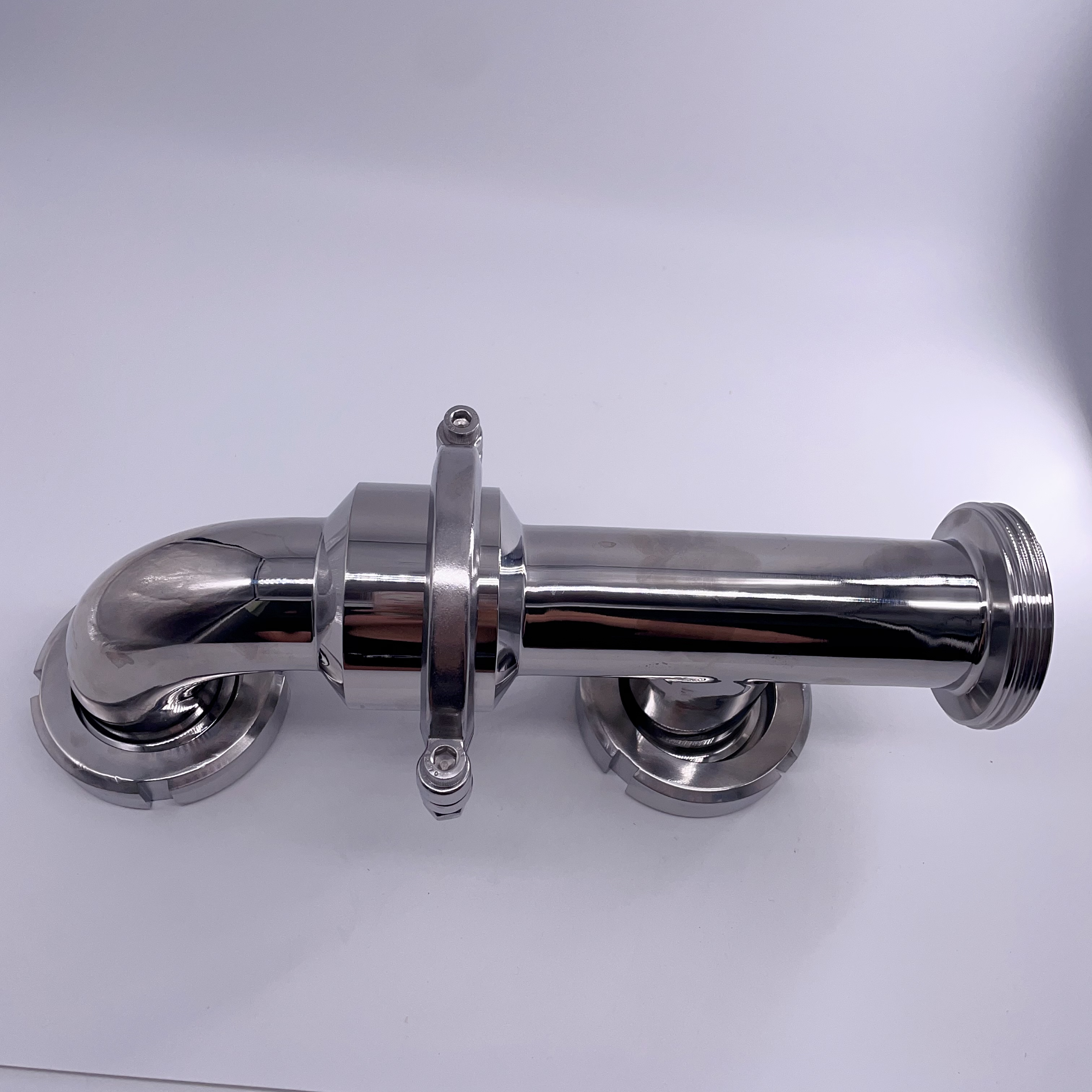 Sanitary Stainless Steel Tank Top Device Fermenter Pagoda Union Tri Clamp Quick Assembly Connecting Elbow Pipe