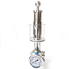 AOMITE Tri-Clamp Pressure Fermentation Valve | 0.2-2.2 Bar Safety Relief Valve with Vertical Diaphragm Pressure Gauge for Homebrew, Beer, Wine Making
