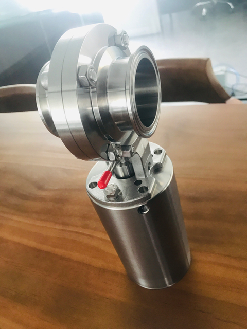 Beer Brewing Equipment Stainless Steel 304/316L Butterfly Valve Food Grade Tri-clamp Pneumatic Butterfly Valve