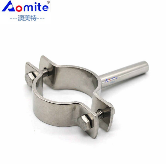 Food Grade Stainless Steel 304/316L Pipe Fittings Beer Brewing Equipment 1inch 2inches 3A Bolt Round Pipe Holder