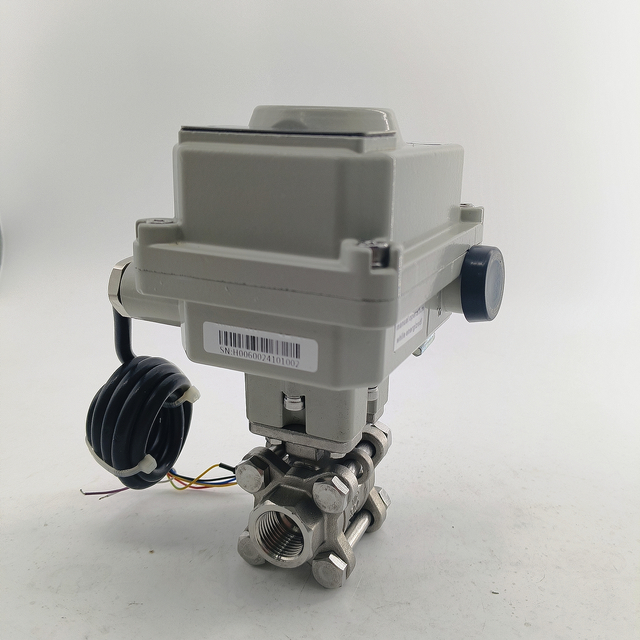 Stainless Steel 24V Explosion Proof Electric Ball Valve Normall On Electric Control Valve