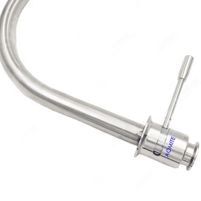 Sanitary Stainless Steel Elbow Valve Manual Clamped Racking Arm Valve One-way Manual Brewing Shaft Valve Rotating Wine Outlet Valve