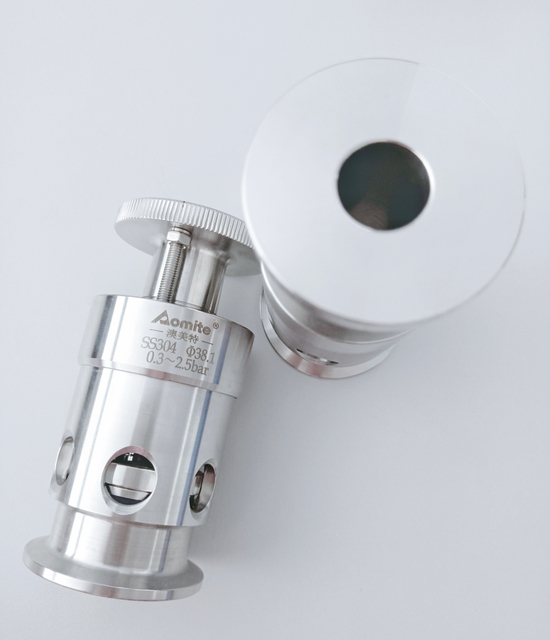 Food Grade Safety Valve For Beer Tank Stainless Steel 304 Clamp 1-1/2inch Adjustable Pressure Relief Valve