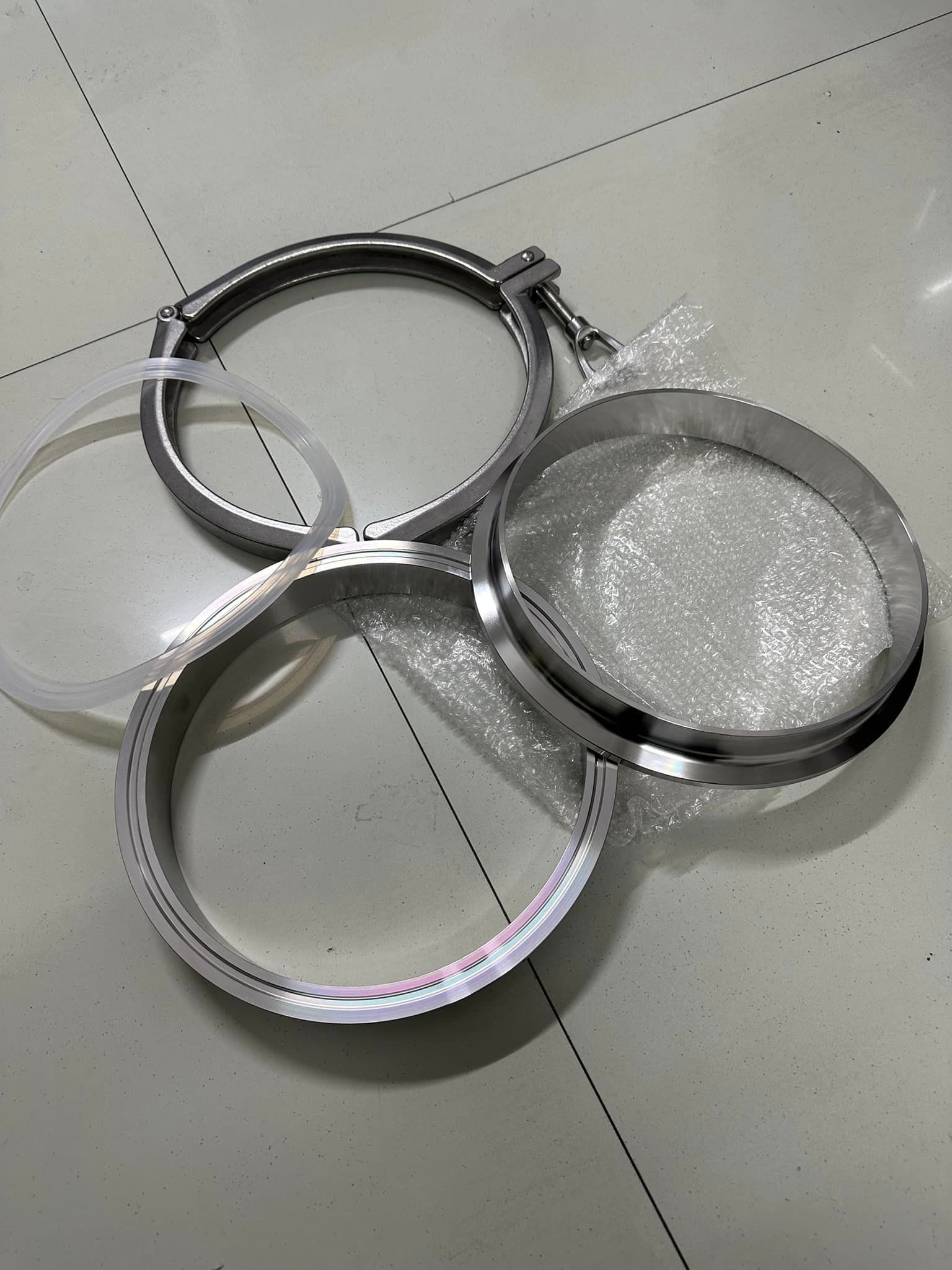 KF Three Segment Clamp 12 inch Heavy Duty Clamp Stainless Steel 304 Three Section Pipe Clamps