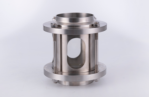 Stainless Steel Sight Glass with Stainless Steel Protective Sleeve Straight Weld Type