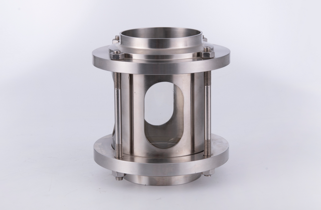 Stainless Steel Sight Glass with Stainless Steel Protective Sleeve Straight Weld Type
