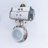 Sanitary Pneumatic Butterfly Valve 2.5 Inch (DN65) - Tri-Clamp Connection, 304/316L Stainless Steel, EPDM/Silicone Seals