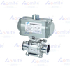 Motorized Ball Valve Stainless Steel Ball Valve for Pneumatic Control Tri Clamp 3 Pc Straight Ball Valve