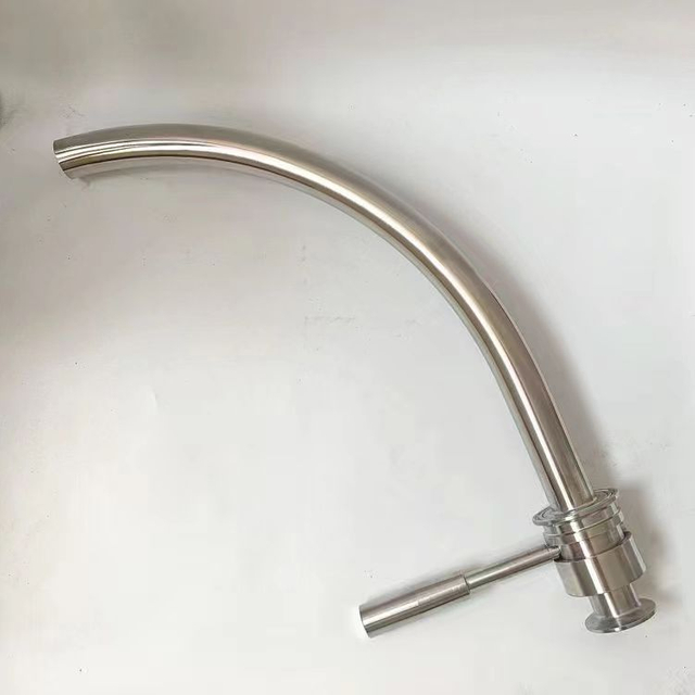 Sanitary Stainless Steel Elbow Valve Manual Clamped Racking Arm Valve One-way Manual Brewing Shaft Valve Rotating Wine Outlet Valve