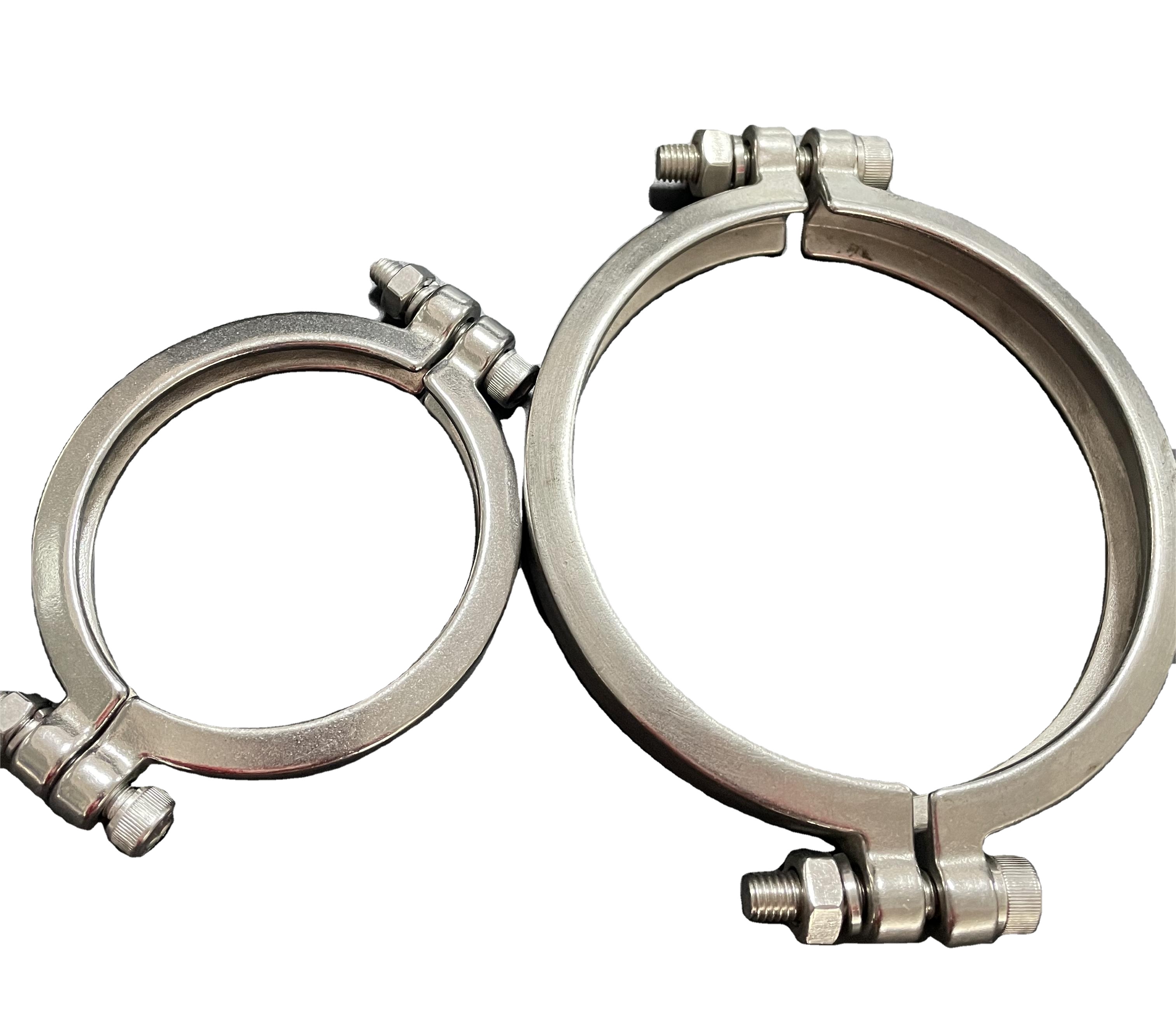 Stainless Steel 304 Heavy Duty Clamp Hot sale Casting Grooved Fitting Ferrules Sanitary Double Pin Clamp