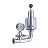 Sanitary Tri Clover Clamp Stainless Steel Spunding Valve Bunging Pressure Device Release Valve with Gauge