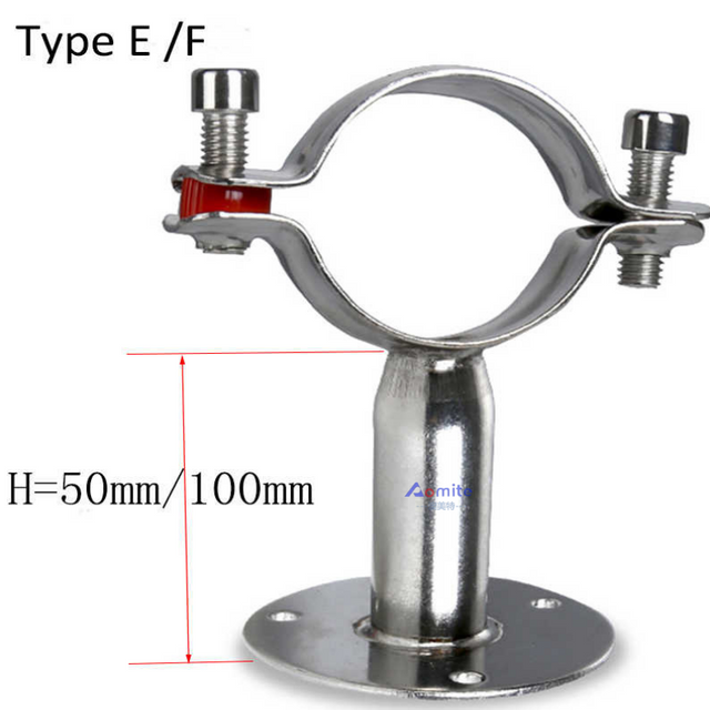 Stainless Steel Bracket Clamp | Wall & Ceiling Mount Pipe Support | Plumbing Fittings & Pipe Stand Holder