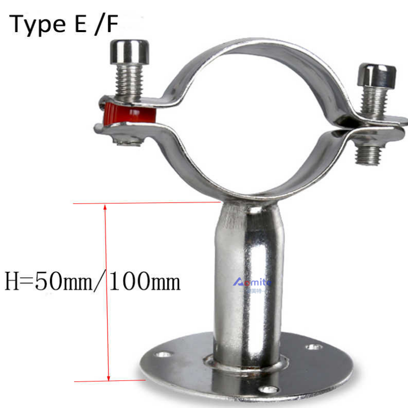 Stainless Steel Bracket Clamp | Wall & Ceiling Mount Pipe Support | Plumbing Fittings & Pipe Stand Holder