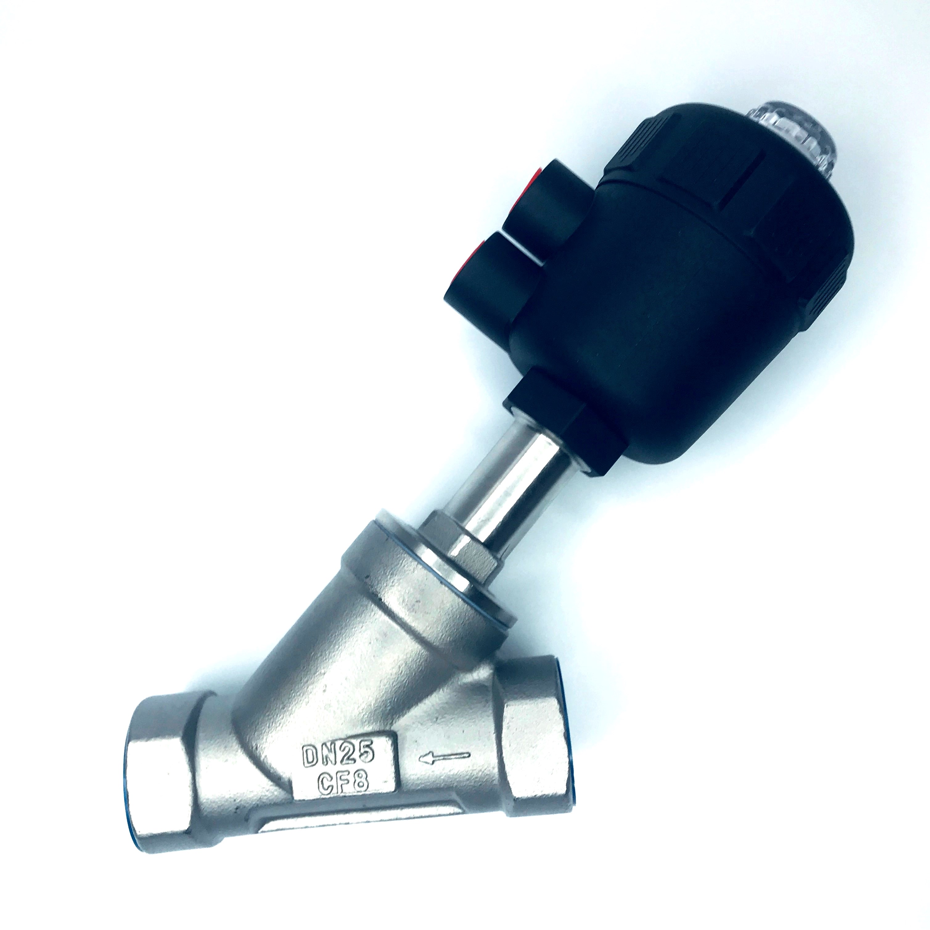 Pneumatic 2/2 Way Stainless Steel Thread Connection Dynamic Balancing Valve Actuator Sus304 Angle Seat Valve