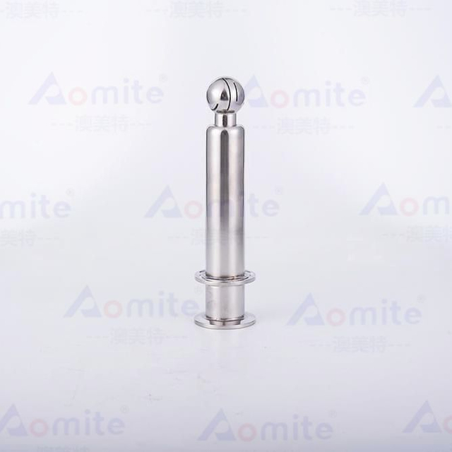 Stainless Steel Double Tri-clamp Rotary Spray Ball for CIP Tank & Pipe Cleaning | High-Pressure Washer Nozzle & 1.5" on 1.5" or 3" or 4" TC Ferrule