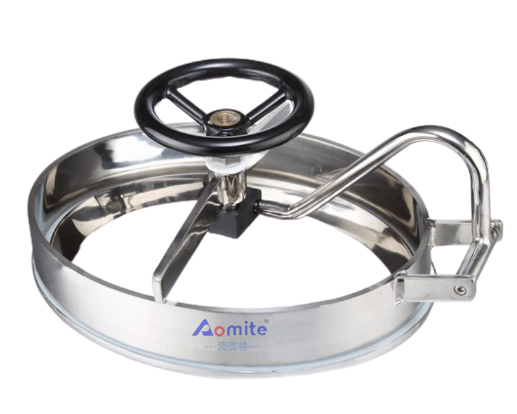 Mirror Polished Stainless Steel 304/316L Beer Brewing Equipment Round Manhole SS304 Cover Vessel Manhole