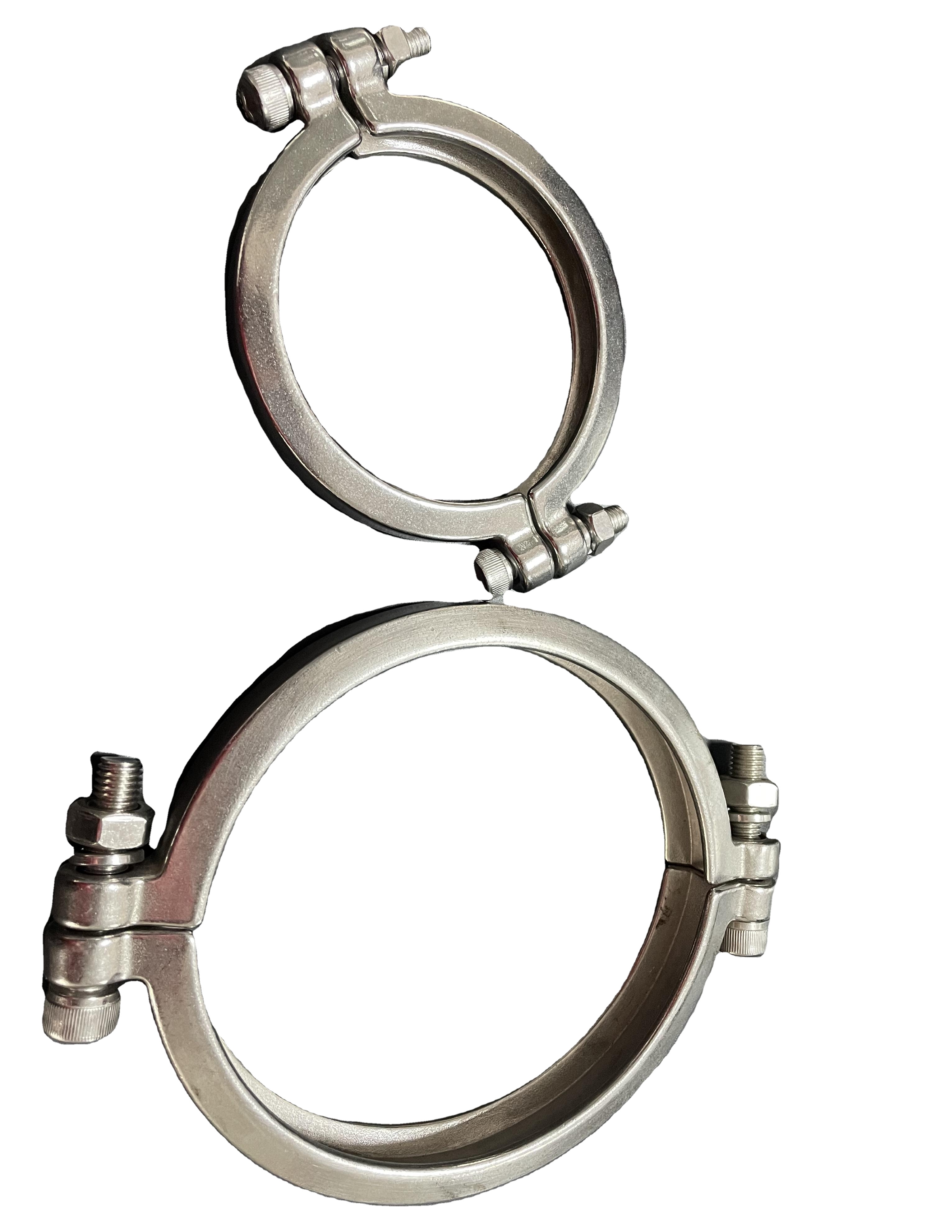 Stainless Steel 304 Heavy Duty Clamp Hot sale Casting Grooved Fitting Ferrules Sanitary Double Pin Clamp
