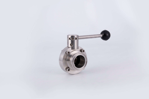 Premium Sanitary Stainless Steel Tri-clamp End Butterfly Valve with Secure Seal Thread And Durable Stainless Steel Pull Handle