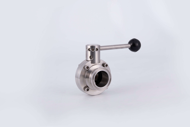 Premium Sanitary Stainless Steel Tri-clamp End Butterfly Valve with Secure Seal Thread And Durable Stainless Steel Pull Handle