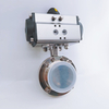 Sanitary Pneumatic Butterfly Valve 2.5 Inch (DN65) - Tri-Clamp Connection, 304/316L Stainless Steel, EPDM/Silicone Seals