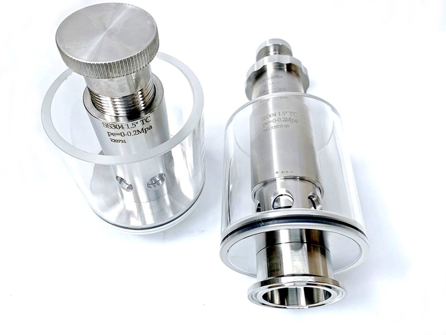 AOMIT Beer Brewing Equipment | 0.2-2.2 Bar Triclamp Safety Pressure Relief Valves mini Straight Type Spunding Valve with scale