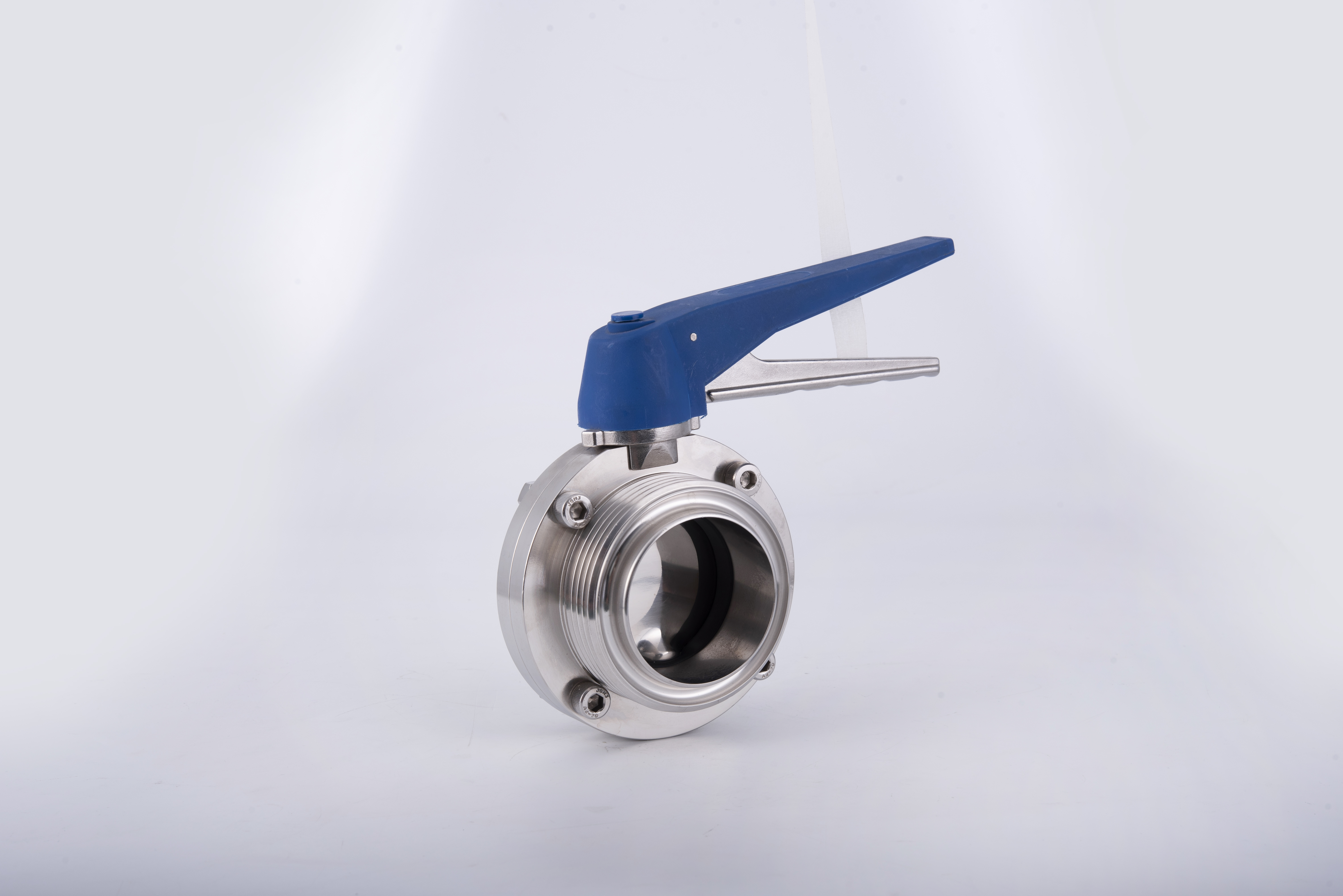 Sanitary Stainless Steel Seal Thread Butterfly Valve with Duckbill Handle