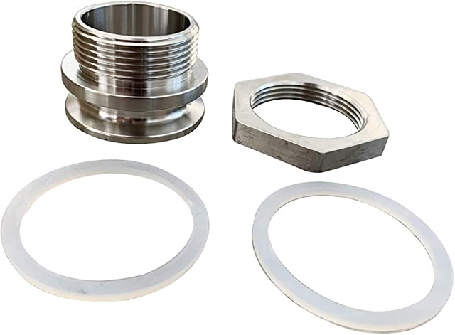 Stainless Steel 304/316L Pipe Fittings Thread Tank Fittings Sanitary Tank Spare Parts Food Grade 2-INCH TC Connector