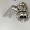 Sanitary Stainless Steel Seal Thread Butterfly Valve with Duckbill Handle